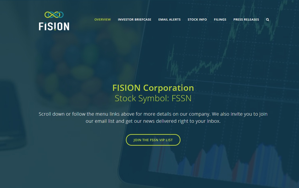 FISION Launches New Investor Relations Dashboard at Fisiononline.com